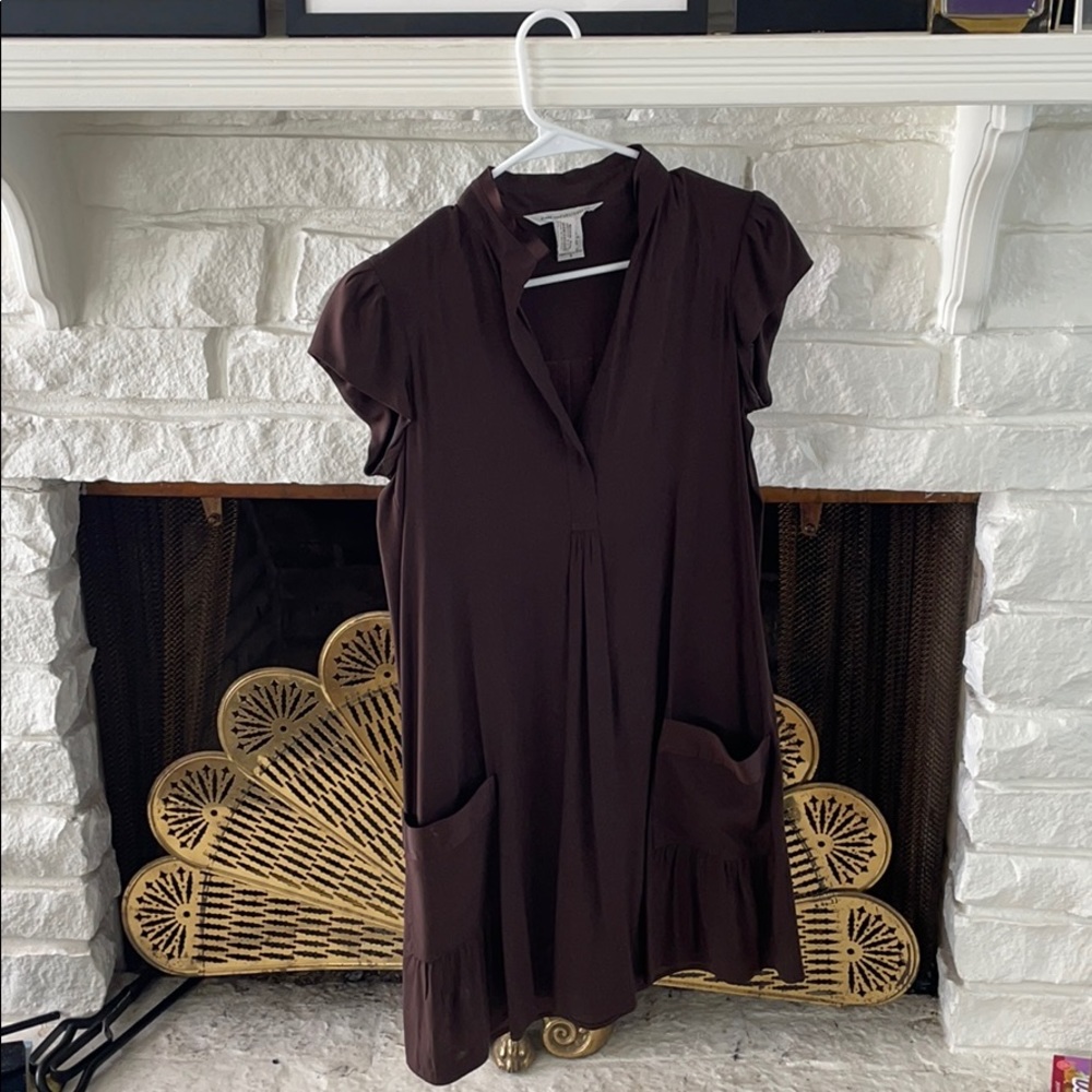 DVF silk shirt dress